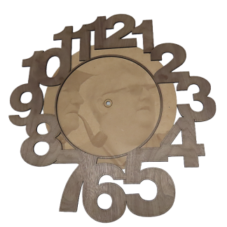 Portrait Clock Flat Arial 240mm
